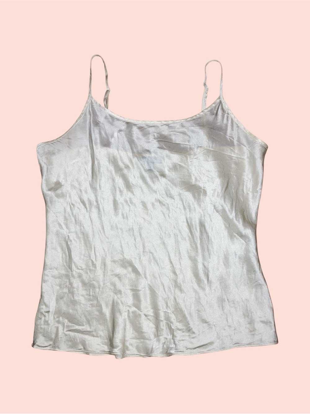White Silk Tank Top